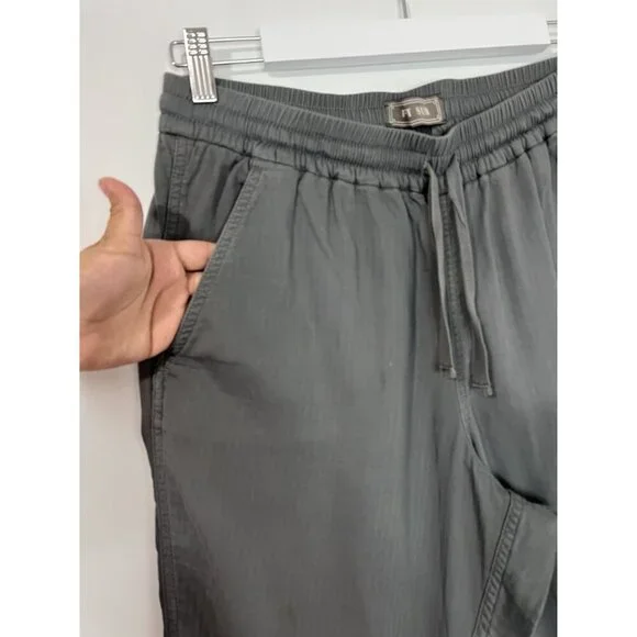 Point Sur by J. Crew Gray Jogger 100% Cotton Elastic Waist Lounge Pants Size 8 - Picture 4 of 11
